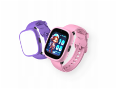 NoName Chytré hodinky GPS Wifi 4G Sim Sos pro děti / Kidoboo / K3 Watchme Gen2 / Kblgk3g2pp / Růžová / Fialová