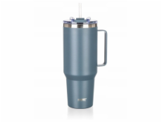 Banquet OCELOVÝ TERMOHRNEK 1200ML S RUKOJEŤEM A BRVČKEM TWAIN ŠEDÝ