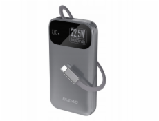 Dudao Powerbanka K31 10000 mAh 22,5 W PD s vestavěným kabelem, šedá