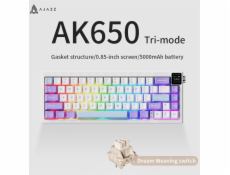 Ajazz Mechanická herní klávesnice AK650 Dream Weaver Switch, fialová-bílá-modrá-3 modely-RGB