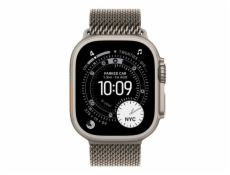 Apple Přírodní titanový milánský náramek pro pouzdro 49 mm - velikost L