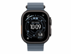 Apple Tmavě modrý řemínek Ocean pro pouzdro 49 mm - černé titanové komponenty