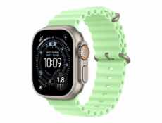Apple Řemínek Ocean v neonově zelené barvě pro pouzdro o průměru 49 mm - prvky z přírodního titanu