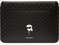 Karl Lagerfeld kabelka KLCS14SAKHPKK 14 černá saffiano monogram Ikonik