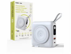 Mobile Origin Powerbanka a cestovní nabíječka kabel Lightning/USB-C, kompatibilní s MagSafe/AW/iPhone, bílá