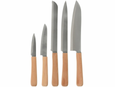 EXCELLENT HOUSWARE Sada kuchyňských nožů, 5 kusů, nerezová ocel