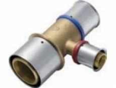 KAN-therm Redukční T-kus Mosazný lisovací 25 x 16 x 25 mm (K-040603)