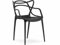 Leobert Černá plastová židle KATO moderní design do kuchyně s jídelnou