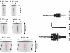 Bosch SADA PILY T MM B 9p SET