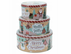 Home Styling Collection Formy na sušenky JOUJOU, 3 kovové nádoby různých velikostí