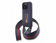 Red Bull Silikonový pouzdro RBHMP16L24SISOLRV pro iPhone 16 Pro 6.3  s vertikálním logem MagSafe, námořnická modrá