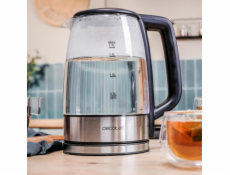Cecotec Konvice | ThermoSense 340 Clear | Elektrická | 2200 W | 1,7 l | Sklo | Otočná základna o 360° | Čirá