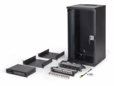 Digitus Síťová sada SOHO Pro 10 315x300 mm (ŠxH) (černá, 12 rackových jednotek)