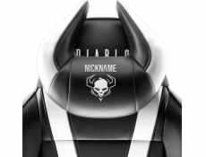 Diablo Chairs Židle Diablo s opěrkou hlavy X-Horn, černá a bílá