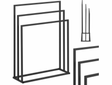 Physa Samostatně stojící věšák na ručníky na 3 ručníky OCELOVÝ 65 x 21,5 x 84 cm tmavě šedý Samostatně stojící věšák na ručníky na 3 ručníky OCELOVÝ 65 x 21,5 x 84 cm tmavě šedý
