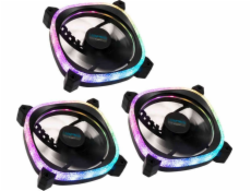 Lamptron Ventilátor Diamond+ ARGB, 3 kusy (LAMP-DAP02)