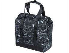 Basil Nákupní taška na kolo GRAND FLOWER 23L, systém háčků MIK, černá (NOVINKA 2026)