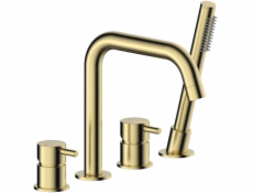 Celto 5035-210-31 / KFA / MOZA / 4OTVOROVÁ PODLAHOVÁ VANOVÁ BATERIE, KARTÁČOVANÁ ZLATÁ