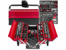 Forcekraft Kovová skříňka na nářadí s 85dílnou sadou nářadí.