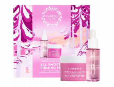 NoName LUMENE_SET Nordic Bloom All Smooth Firming Set Veganská kolagenová esence pleťová esence 30ml + denní hydratační krém proti vráskám a zpevnění pleti 50ml