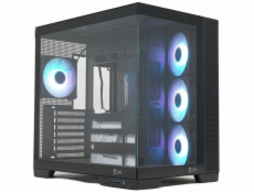 Zenpc Počítačová skříň Cube Black 4x Fander P12 PWM PST ARGB