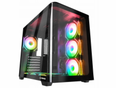 Rampage Akvarijní pouzdro Loopy s 7x ARGB Infinity HUB ventilátorem, černé (LOOPY-BLACK)