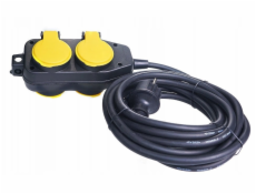 Rum-Lux Prodlužovací kabel stavební 4 zásuvky 10m 3x1,5 PB/0202-3-10M IP44 3x1,5 ČERNÁ