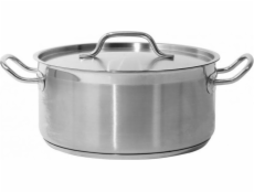 Yato NÍZKÝ HRNEC S VÍČKEM Z NEREZOVÉ OCELI 28X13 CM 8L.