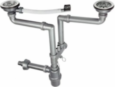 NoName Sifonový dvoukomorový sifon pro dřez - s přepadem 3,5 