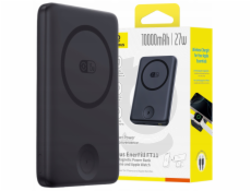 Baseus Powerbanka EnerFill FT11 10000mAh 27W kompatibilní s MagSafe pro Apple Watch a smartphony s 20V/3A 30cm kabelem USB-C - černá