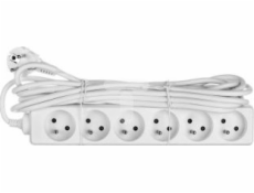 Acar Prodlužovací kabel PS-630/5M.B 6-zásuvkový bílý H05W-F 3x1 - T_0013846