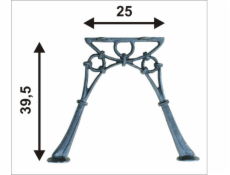 NoName Litinová noha pro lavičku MINI bez opěradla, 2 desky