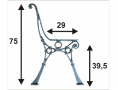 NoName Lehká lavicová noha č. 1 C 4 desky