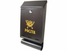 NoName Starožitná šedá poštovní schránka s tubou A-4T