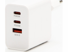Powerton Napájecí zdroj / AC adaptér 65W, 3 porty, USB-C, USB-A, 65W GaN nabíječka