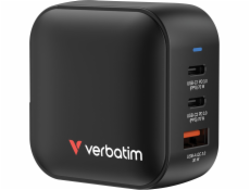 Verbatim GaN USB 3.0 nabíječka, USB C, šedá, 70W, vyměnitelné konektory C, G, A