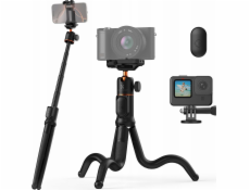 K&F Flexibilní stativová hlava Selfie tyč Fotoaparát Videokamera Telefon + Dálkové ovládání / KF09.152