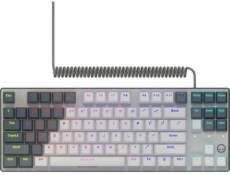 Lorgar Azar 514 Drátová mechanická herní klávesnice, RGB, bílá