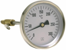 Afriso Bimetalický teploměr pro měření teploty výfukových plynů RT 80, fi 80 mm, L 150 mm, 0÷300°C, ax, třída 2