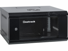 NetRack Nástěnná serverová skříň RACK 19 4U 400mm ECO-Line černá