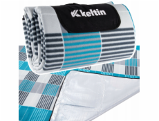 KELTIN Zateplená plážová deka 200x200 (šedomodrá) (12)