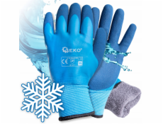 Geko Nepromokavé, zateplené zimní pracovní rukavice velikost 11 /bavlna – latex/ (12/120)