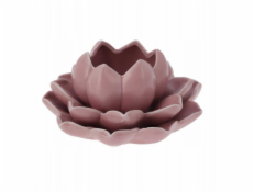 Home Styling Collection Porcelánový svícen na čajovou svíčku s motivem lotosového květu, 12,5 x 13 x 6,5 cm