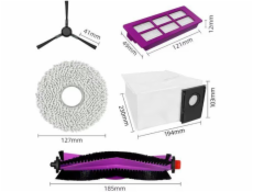 Midea Sada náhradních dílů V15: 1x boční kartáč, 2x mopovací podložka, 1x válečkový kartáč, 1x filtr, 1x prachový sáček