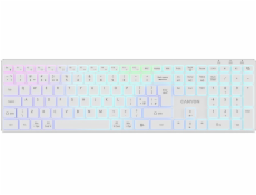 Canyon Bezdrátová klávesnice HKB-W11, UK/US RGB, duální režim, bílá