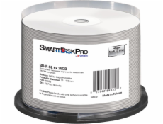 SmartDisk BD-R, bílý tisknutelný inkoustovým tiskem, 25 GB, vřeteno, 69835, balení po 50 kusech, pro archivaci dat