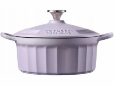 Mellow Yellow BUYDEEM Smaltovaný litinový hrnec 2,9 l, model CP521, barva Petal Purple