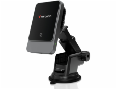 Verbatim - Držák telefonu do auta s bezdrátovou nabíječkou, technologie Qi, černý