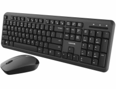 Asbis Sada klávesnice a myši CANYON SET-W20 UK/US Velvet bezdrátová černá