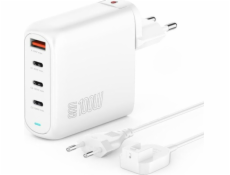 4smarts Nabíječka 4smarts Ladegerät GaN Flex Pro 100W 3 USB-C+1 USB-A, bílá
